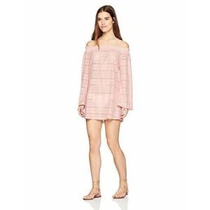 $76 Kenneth Cole REACTION‎ to The Beat Bell Sleeve Dress Cover Up Blush L NWT